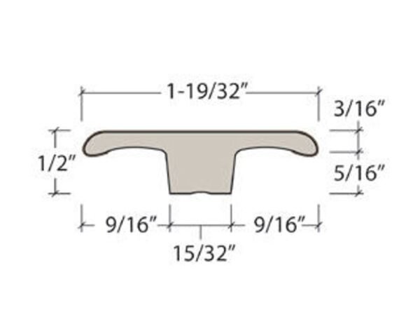 Next Floor Laminate Water's Edge Urban Oak T Molding 94"