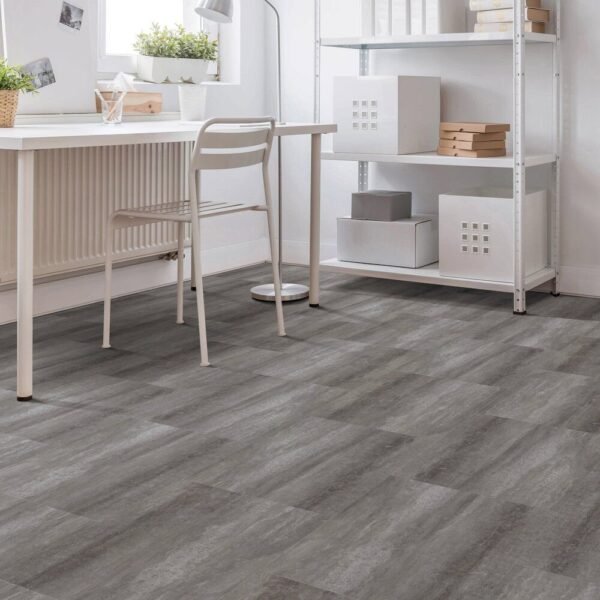 Next Floor Vinyl Tiles Patina Graphite Stria Glue Down 18" x 24" - Image 2