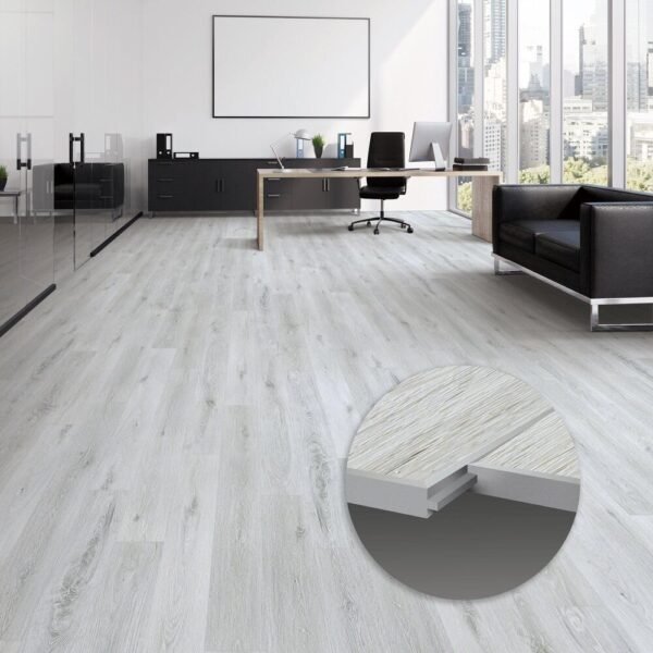 Next Floor Vinyl Plank ScratchMaster Center Point Oyster Oak Glue Down 6" x 48" - Image 2
