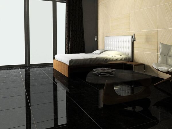 Centura Floor Tiles Nu-stone Black Polished 12" x 24" - Image 2
