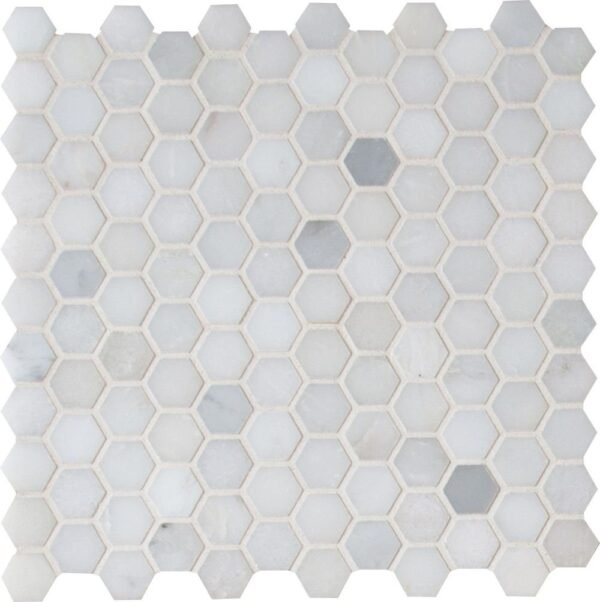 MSI Surfaces Hexagon Mosaic Greecian White-Cool Polished 11-1/2" x 12"
