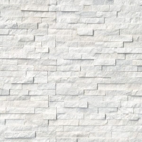 MSI Surfaces Wall Tiles Arctic White-Cool Splitface Corner 6" x 12" x 6"