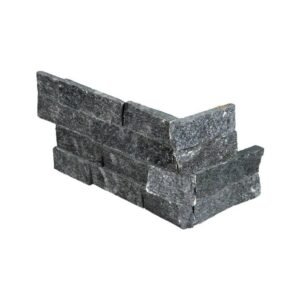 MSI Surfaces Wall Tiles Coal Canyon Black Splitface Corner 6" x 12" x 6"