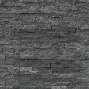 MSI Surfaces Wall Tiles Glacial Black Splitface 6" x 24"