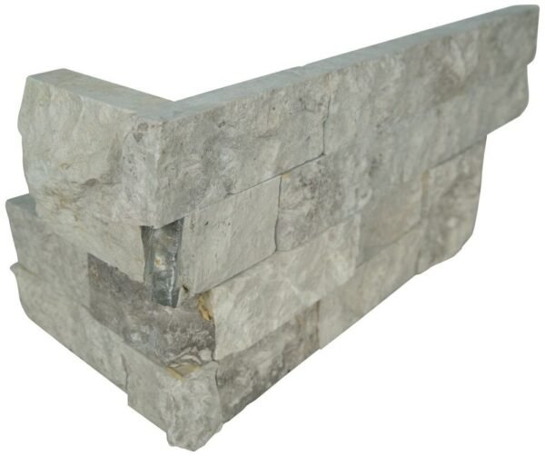 MSI Surfaces Wall Tiles Silver Canyon Gray-Light Splitface Corner 6" x 12" x 6"