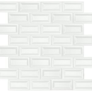 MSI Surfaces Wall Tiles Whisper Inverted Bevel White-Cool Glossy 3" x 6"