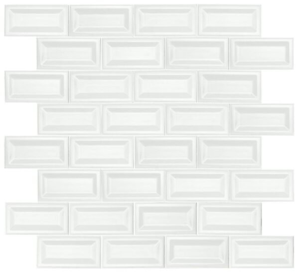 MSI Surfaces Wall Tiles Whisper Inverted Bevel White-Cool Glossy 3" x 6"