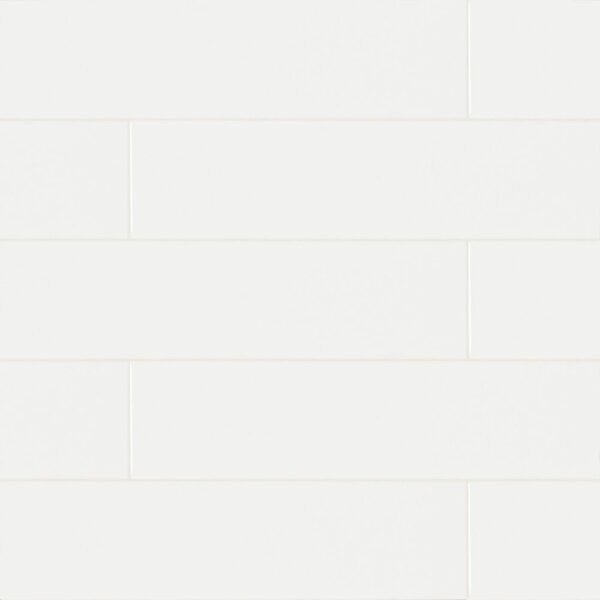 MSI Surfaces Wall Tiles Whisper White-Cool Glossy 4" x 16"
