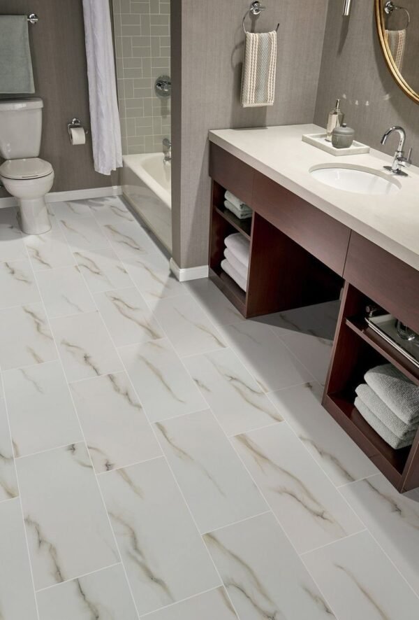 MSI Surfaces Floor Tiles Aria Bianco White-Cool Polished 12" x 24" - Image 2