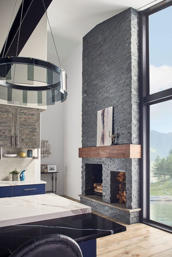 MSI Surfaces Wall Tiles Coal Canyon Black Splitface Corner 6" x 12" x 6" - Image 2