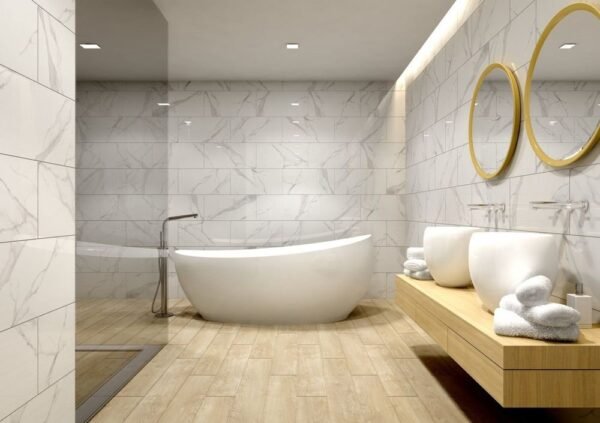 MSI Surfaces Wall Tiles Dymo Statuary White-Cool Glossy 12" x 24" - Image 2