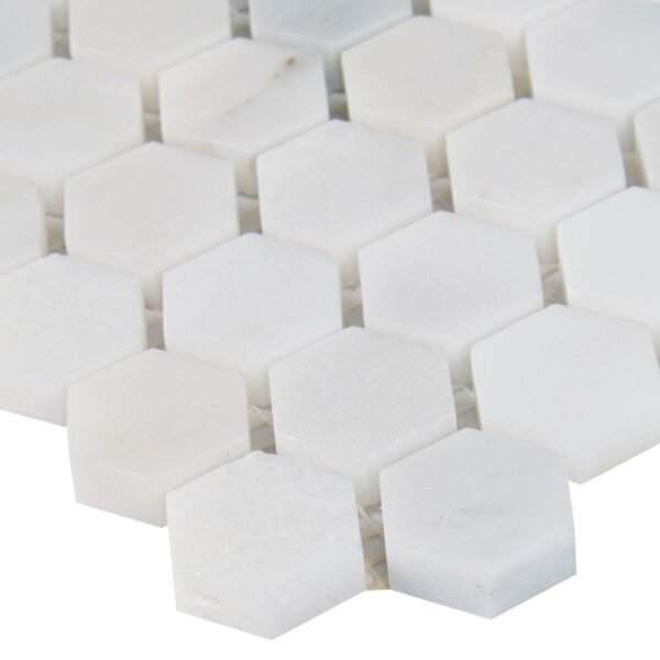 MSI Surfaces Hexagon Mosaic Greecian White-Cool Polished 11-1/2" x 12" - Image 3
