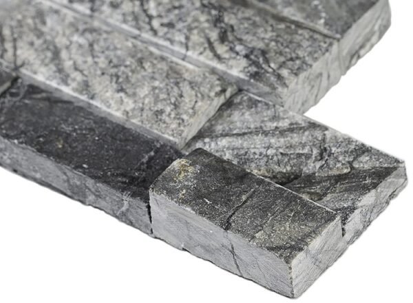 MSI Surfaces Wall Tiles Glacial Black Splitface 6" x 24" - Image 3