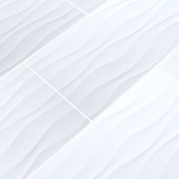 MSI Surfaces Wall Tiles Dymo Wavy White-Cool Glossy 12" x 24" - Image 5