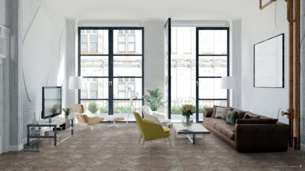 Fuzion Vinyl Tiles Smartdrop Taupe Marble Loose Lay 12" x 24" - Image 2