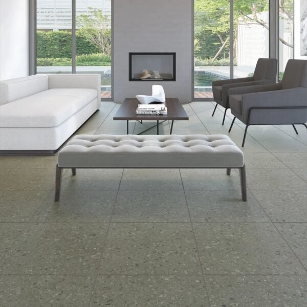 American Biltrite Vinyl Tile Milano Stone Taupe 18" x 18" - Image 3