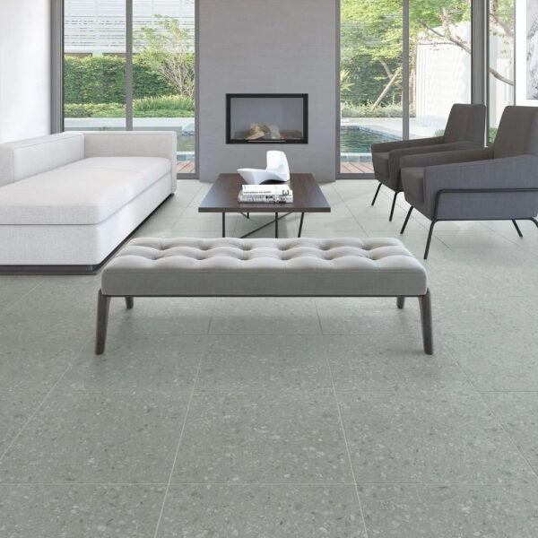 American Biltrite Vinyl Tile Milano Stone Light Grey 18" x 18" - Image 3