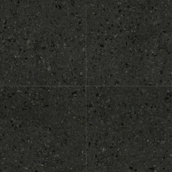 American Biltrite Vinyl Tile Milano Stone Soft Black 18" x 18"