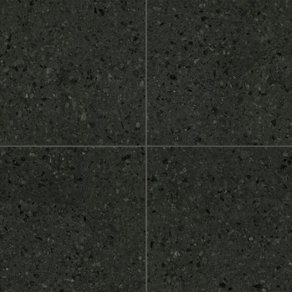American Biltrite Vinyl Tile Milano Stone Soft Black 18" x 18" - Image 2