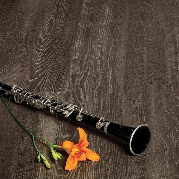 American Biltrite Vinyl Planks Sonata Wood Estate Oak Dark Brown Glue Down 6" x 48" - Image 3