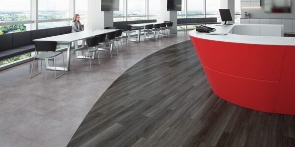 American Biltrite Vinyl Planks Sonata Wood Sapele Mahogany Charcoal Glue Down 6" x 48" - Image 4