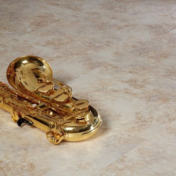 American Biltrite Vinyl Tiles Sonata Stone Timeless Travertine Cream Glue Down 18" x 18" - Image 3