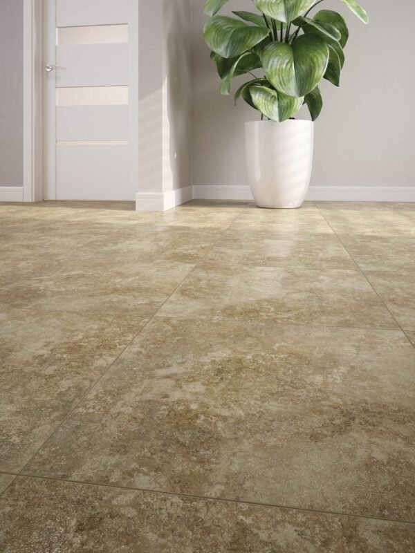 American Biltrite Vinyl Tiles Sonata Stone Timeless Travertine Beige Glue Down 18" x 18" - Image 3