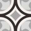 Centura Floor Tiles Patchwork Black & White 01 Matte 8" x 8"